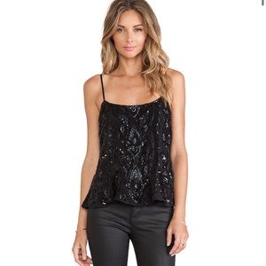 Ebony lace top beaded Needle & Thread tank 4